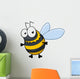 Flying cartoon bumble bee or hornet Wall Decal