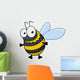 Flying cartoon bumble bee or hornet Wall Decal