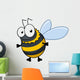 Flying cartoon bumble bee or hornet Wall Decal