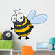Flying cartoon bumble bee or hornet Wall Decal