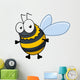 Flying cartoon bumble bee or hornet Wall Decal
