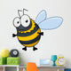 Flying cartoon bumble bee or hornet Wall Decal