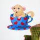 Wonderland Teacup Dormouse Wall Decal