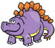 Vector Illustration of Cartoon Dinosaur 
