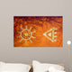 Golden African Symbol on Textured Background Wall Mural
