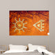 Golden African Symbol on Textured Background Wall Mural