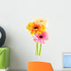 Composition with three gerberas isolated on white 