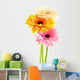 Composition with three gerberas isolated on white 