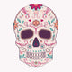Day of the Dead skull with ornament Wall Decal
