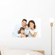 Beautiful happy family - isolated over a white background 