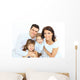 Beautiful happy family - isolated over a white background 