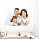 Beautiful happy family - isolated over a white background 