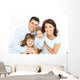 Beautiful happy family - isolated over a white background 