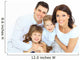 Beautiful happy family - isolated over a white background 