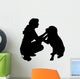 Vector silhouette of a woman. 