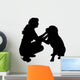 Vector silhouette of a woman. 