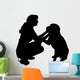 Vector silhouette of a woman. 