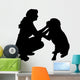 Vector silhouette of a woman. 