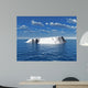 The big iceberg on  the open ocean - 3d landscape scene. 
