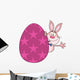 Cute Pink Rabbit Cartoon Wall Decal
