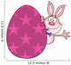 Cute Pink Rabbit Cartoon Wall Decal