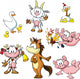 Farm Animals Funny Cartoon Wall Decal Sticker Set