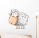 sheep cartoon Wall Decal