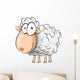 sheep cartoon Wall Decal