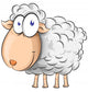 sheep cartoon Wall Decal