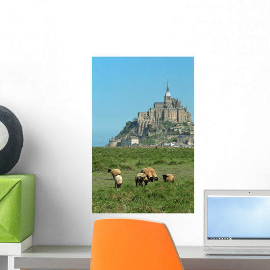 Mont Saint-Michel and lambs - France - Europa Wall Mural