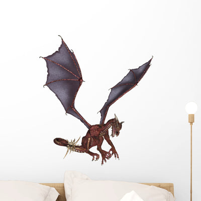 Sitting Dragon shown on a wall