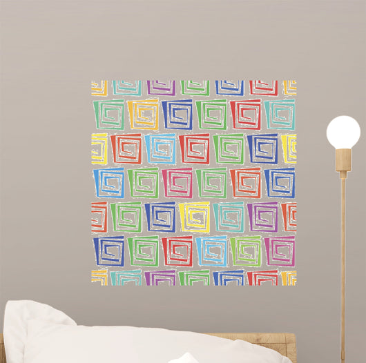 Seamless Geometric Pattern Wall Decal Design 1