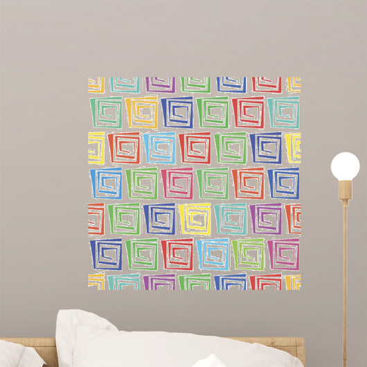 Seamless Geometric Pattern Wall Decal Design 1