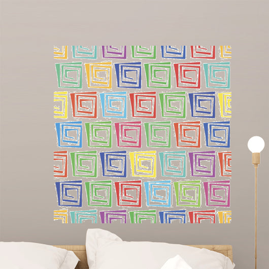 Seamless Geometric Pattern Wall Decal Design 1