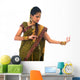 south indian female dancer isolated on white Wall Decal