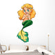 A pretty green mermaid Wall Decal