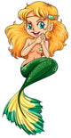 A pretty green mermaid Wall Decal
