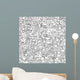 Ecology Seamless Pattern Black Wall Decal