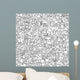 Ecology Seamless Pattern Black Wall Decal