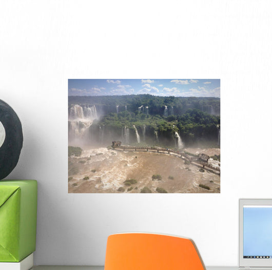Walk way close to Iguazu falls on side of Brazil Wall Mural