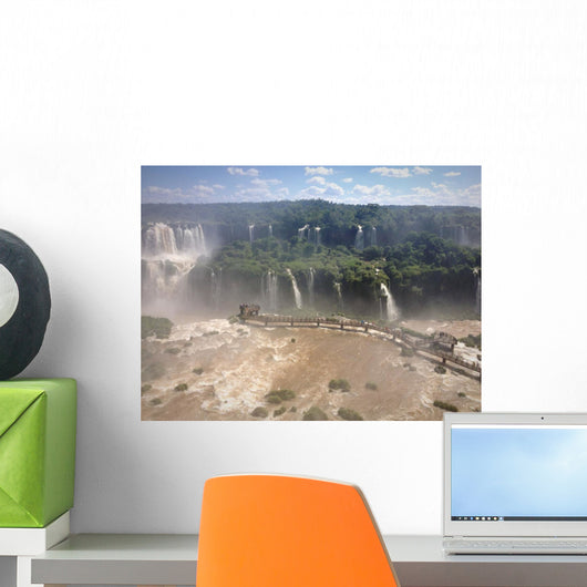 Walk way close to Iguazu falls on side of Brazil Wall Mural