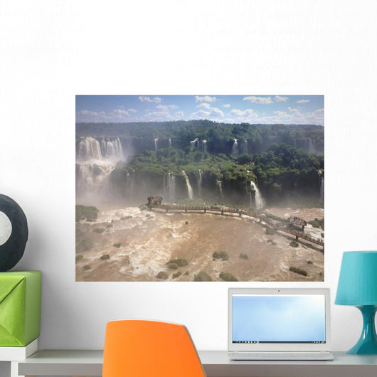 Walk way close to Iguazu falls on side of Brazil Wall Mural