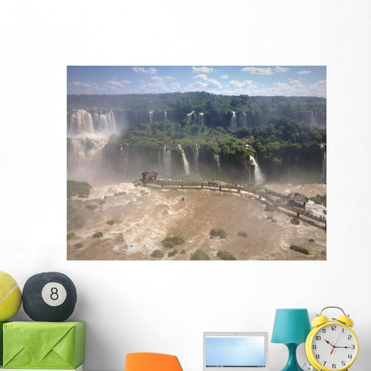 Walk way close to Iguazu falls on side of Brazil Wall Mural