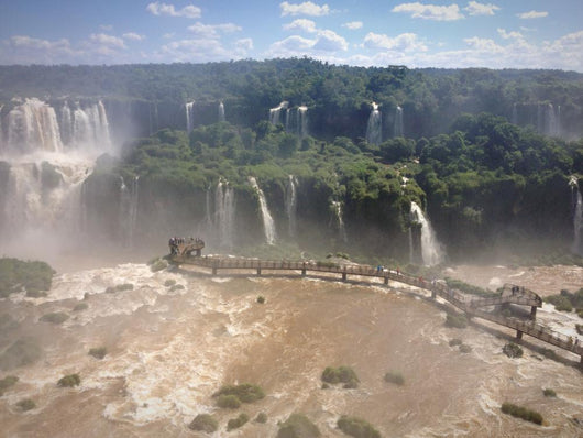 Walk way close to Iguazu falls on side of Brazil Wall Mural
