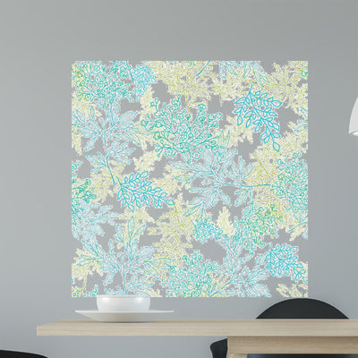 Vector Scattered Blue Green Wall Decal shown on a wall