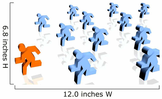 A winner in a group of runners Wall Decal