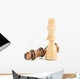 Kings chess pieces different colour white background isolated Wall Decal