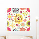 Cute Seamless Pattern with Wall Decal