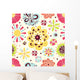 Cute Seamless Pattern with Wall Decal