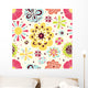 Cute Seamless Pattern with Wall Decal